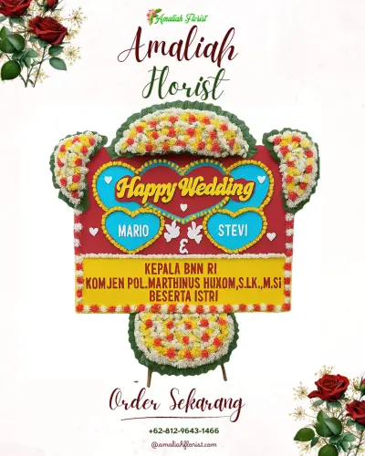 Karangan Papan Bunga Pernikahan di Kemanggisan